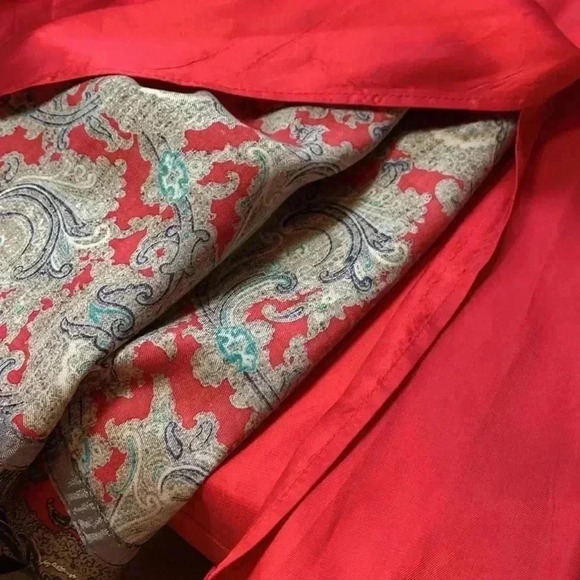 Vintage NWOT Oval Room Paisley Midi Skirt w gorgeous pleats down the front - Picture 6 of 9